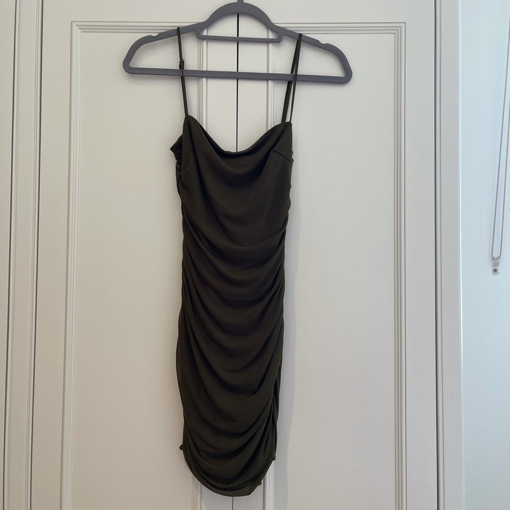 Princess Polly Green Ruched Mini Dress